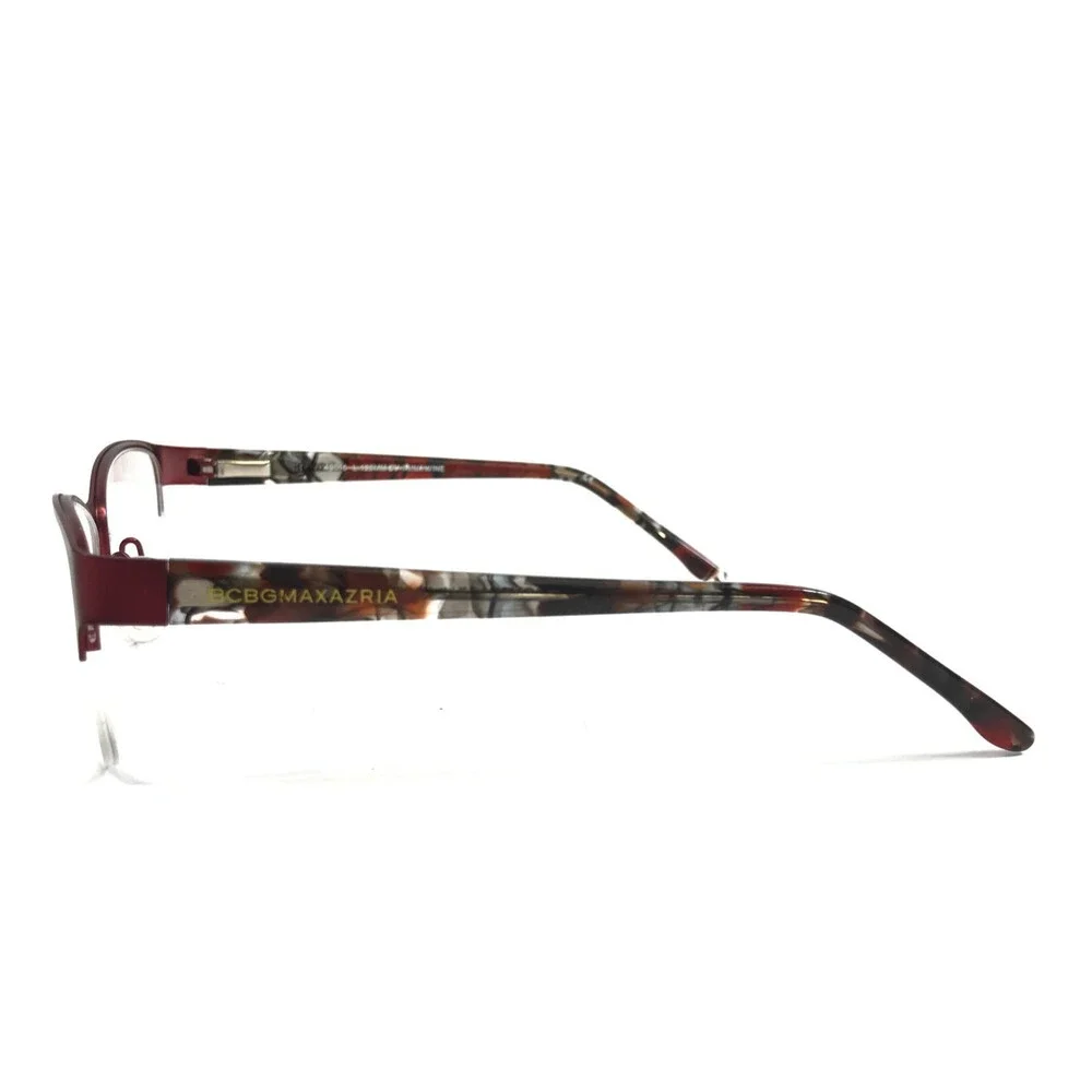 BCBGMAXAZRIA Eyeglasses Frames IRINA WINE Red Brown Cat Eye Half Rim 49-16-125